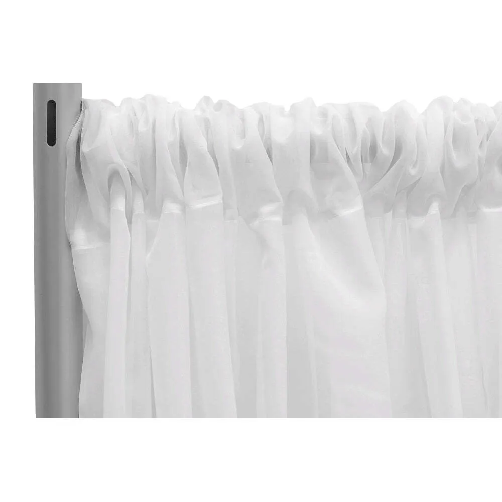 Sheer Voile 8ft H x 118" W drape/backdrop Yellow