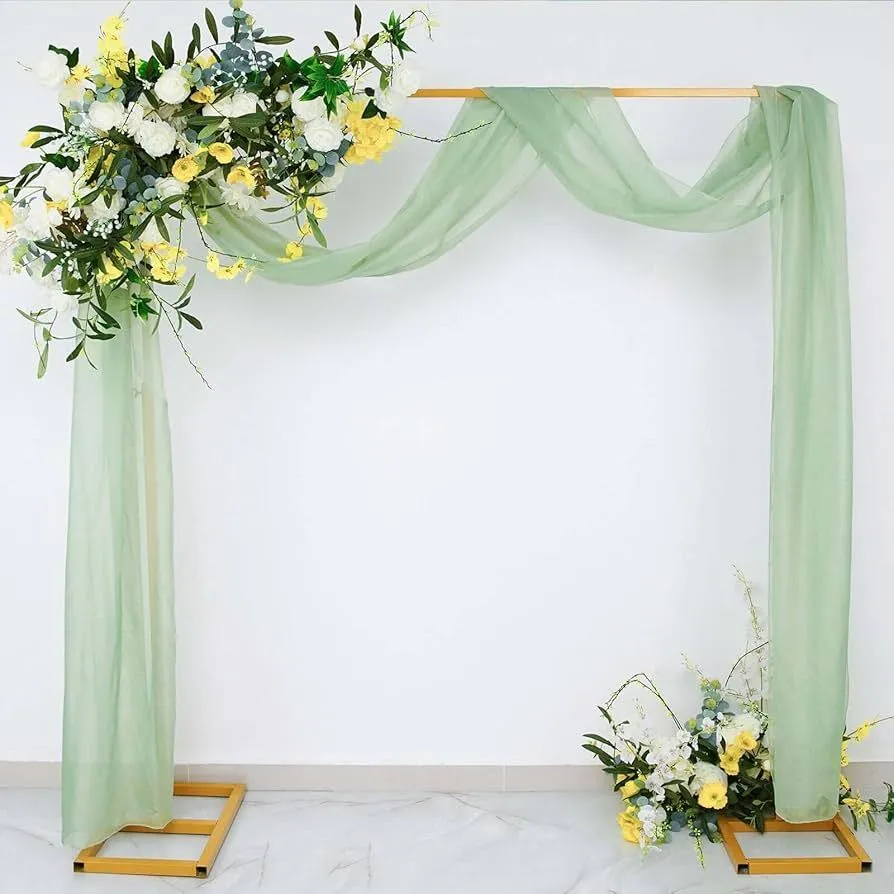 Sage Sheer Organza Wedding Arch Draping