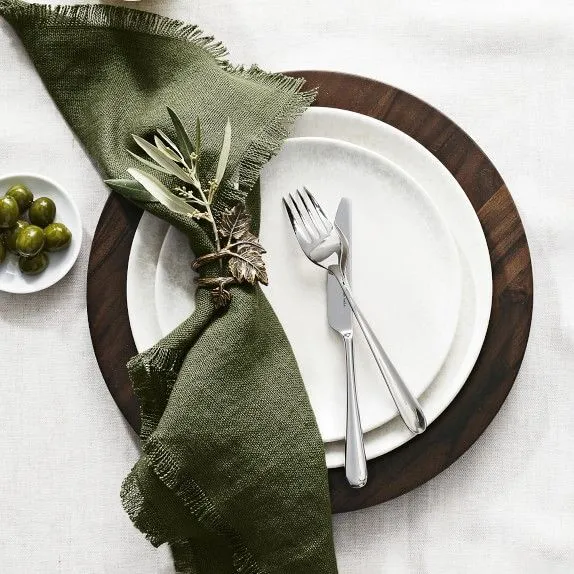  Dark Wooden charger plates