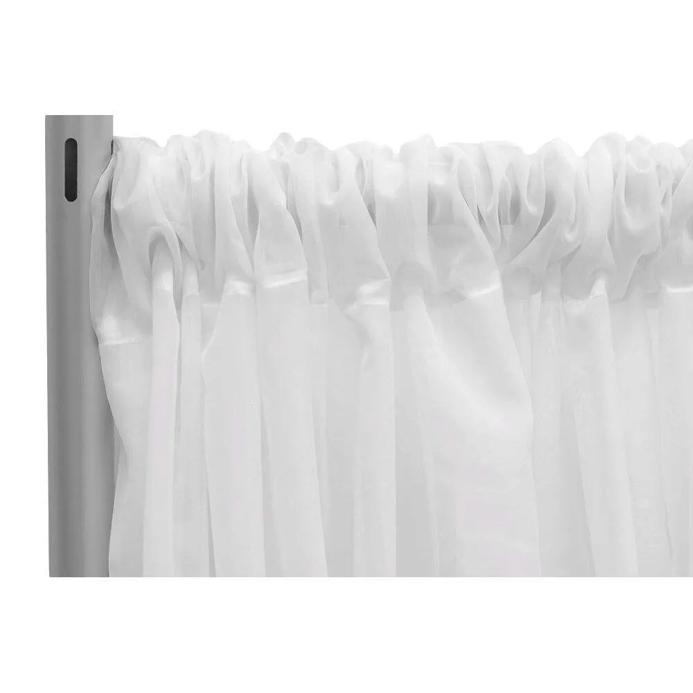 Sheer Voile 8ft H x 118" W drape/backdrop Dusty rose