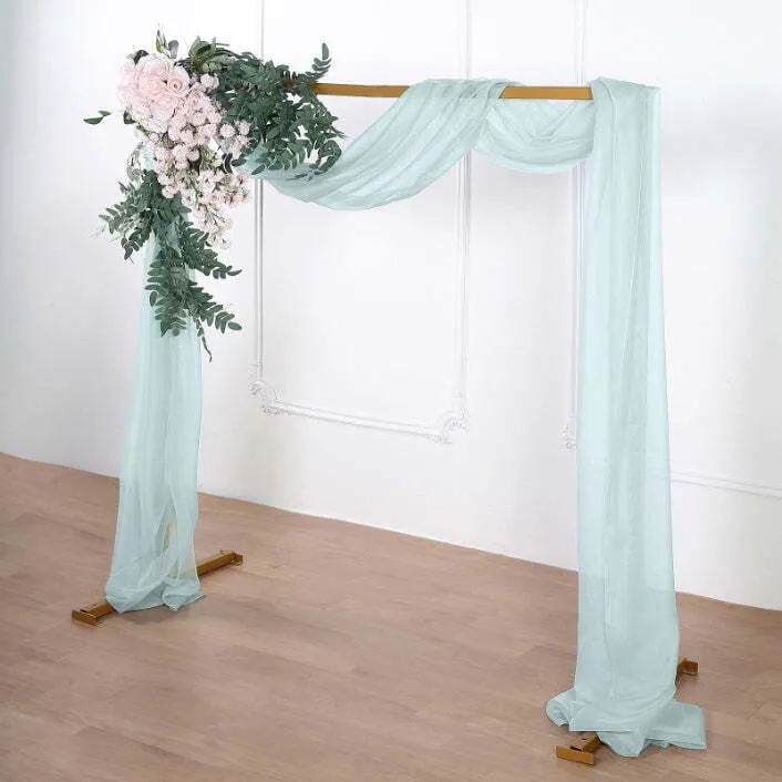 18Ft Ice Blue Sheer Organza Arch Drapes