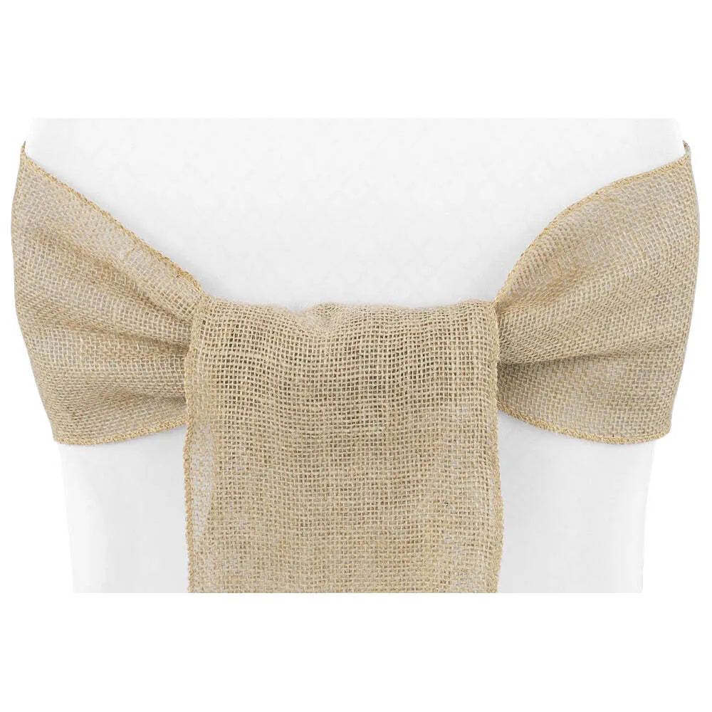 Vintage Rustic Burlap Chair Sash