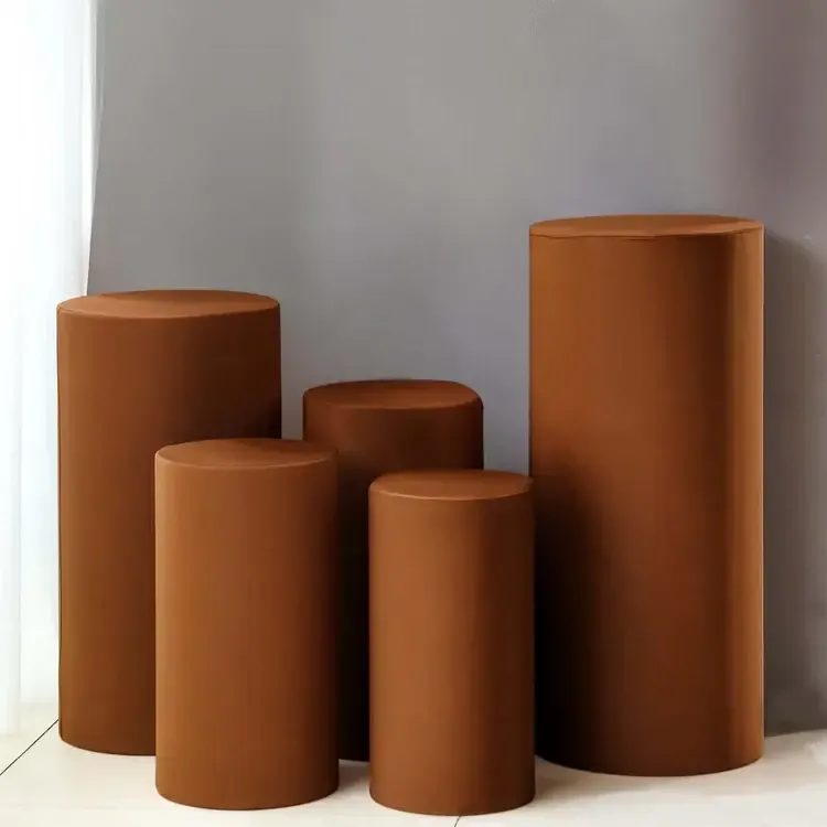 5 Terracotta Spandex Cylinder Pillar prop
