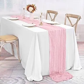 cheese cloth runner pink