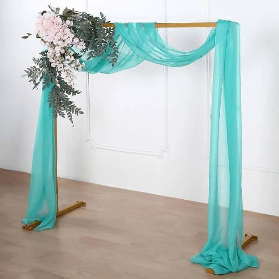 18FT Turquoise Sheer Organza Wedding Arch Draping