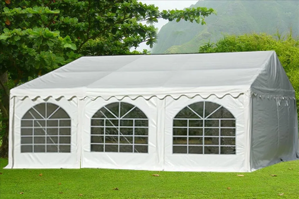 20x20 White Party Tent with walls
