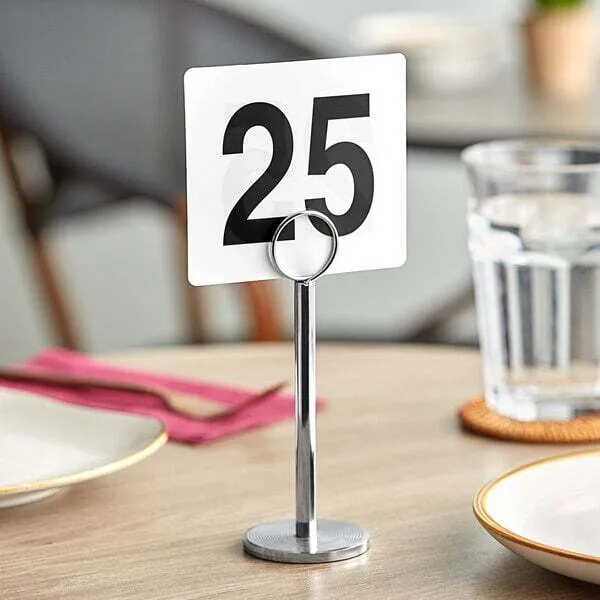 1-10 Table Number Cards Pvc