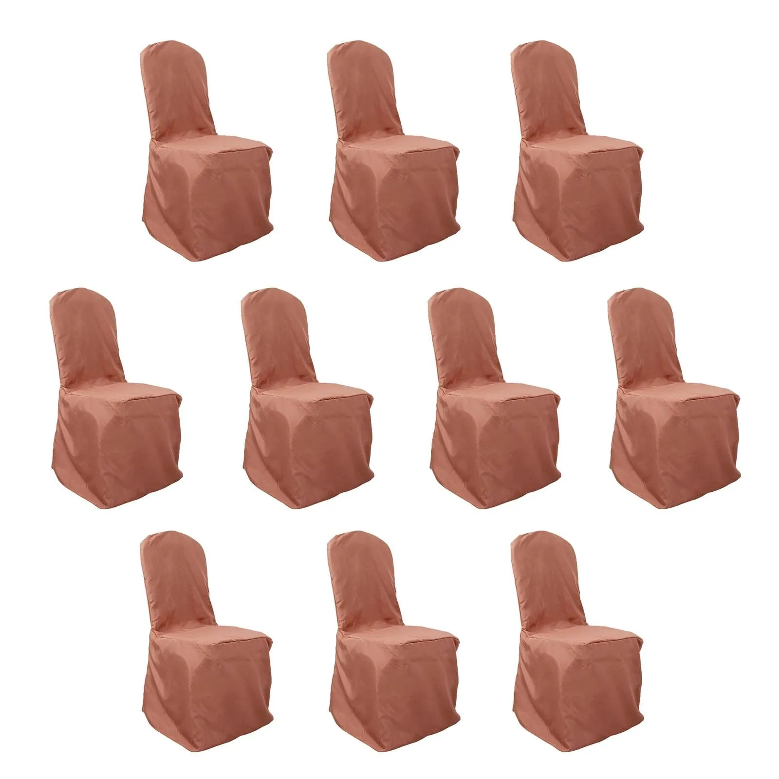 Terracotta (Rust) Polyester Folding Chair Cover, R