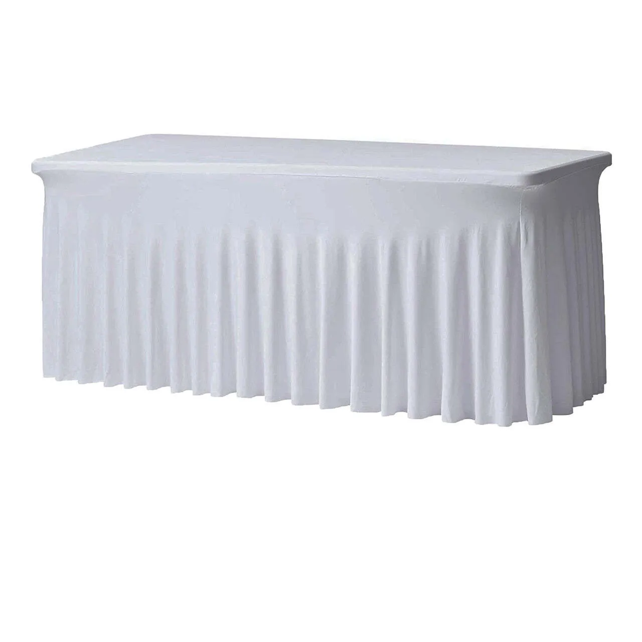 Wavy Spandex Table Cover 6ft Rectangular Navy blue