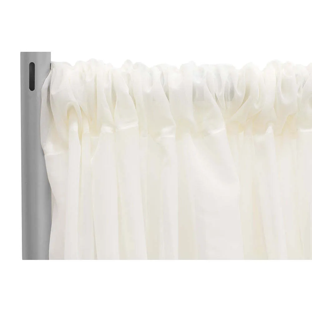 Sheer Voile 8ft H x 118" W drape/backdrop Ivory