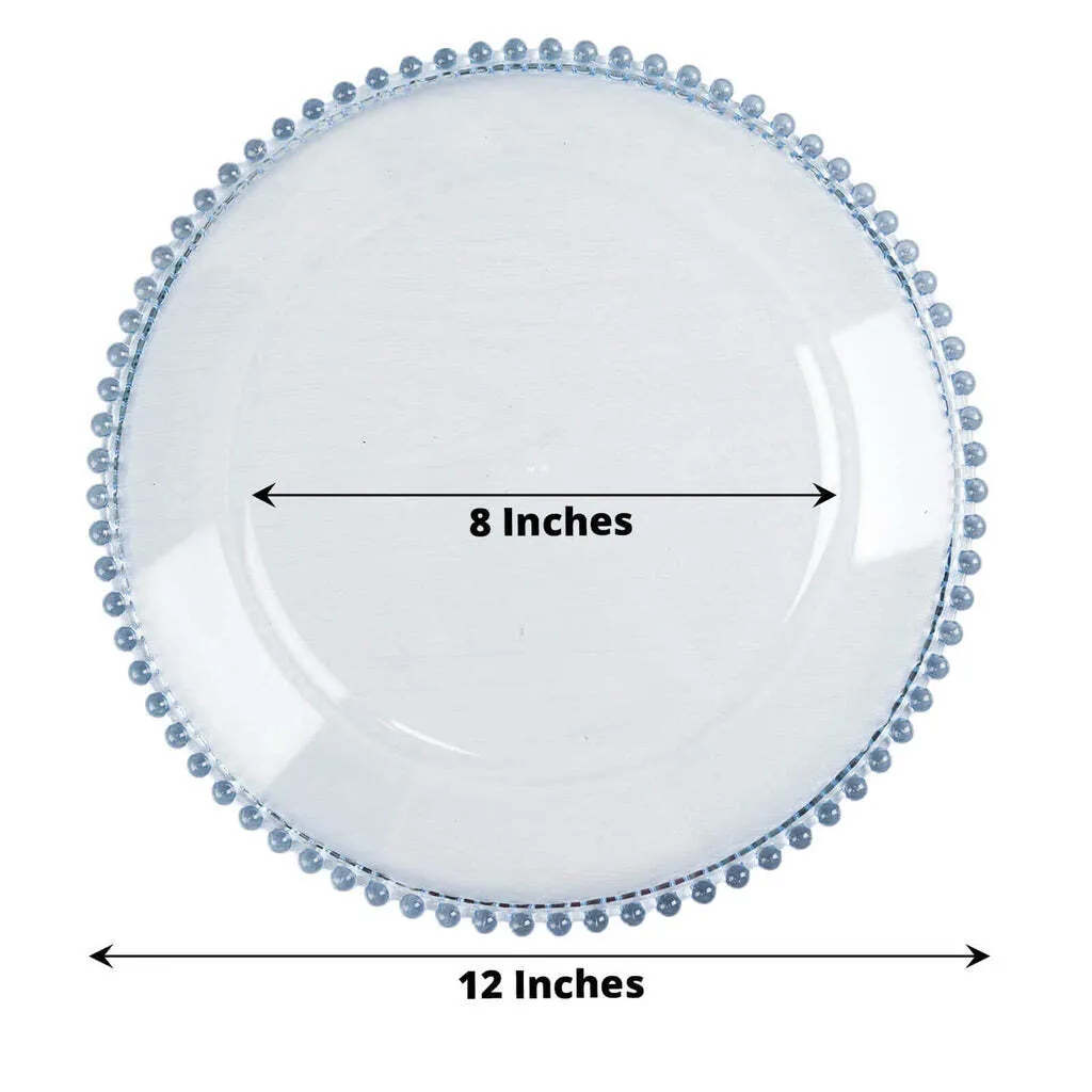 Blue beaded charger plates