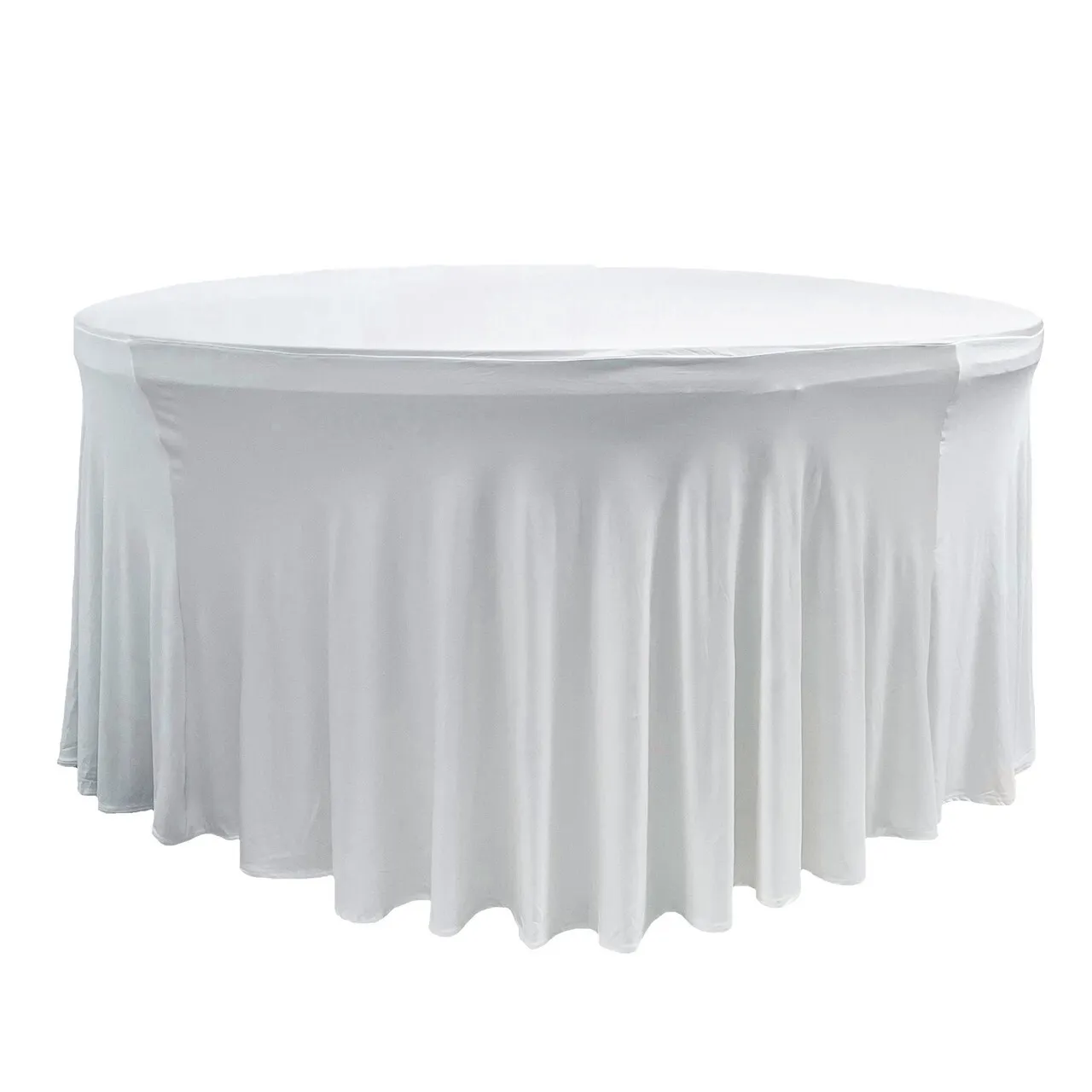  Wavy Spandex Table Cover 5ft  white