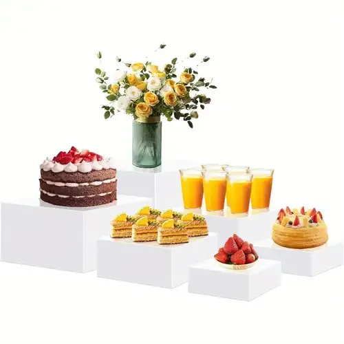 6pcs food display , storage boxes, cakes, desktop