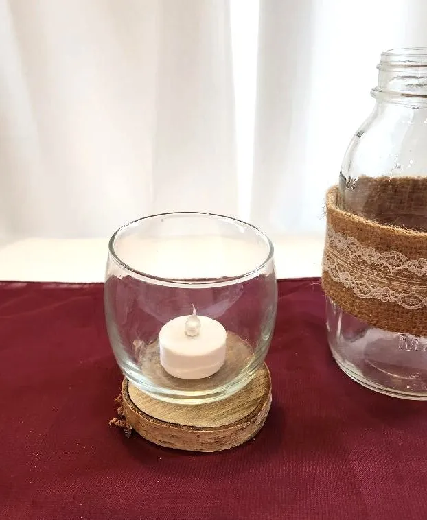 Votive Round Clear Glass  Medium Size   (QTY 45)