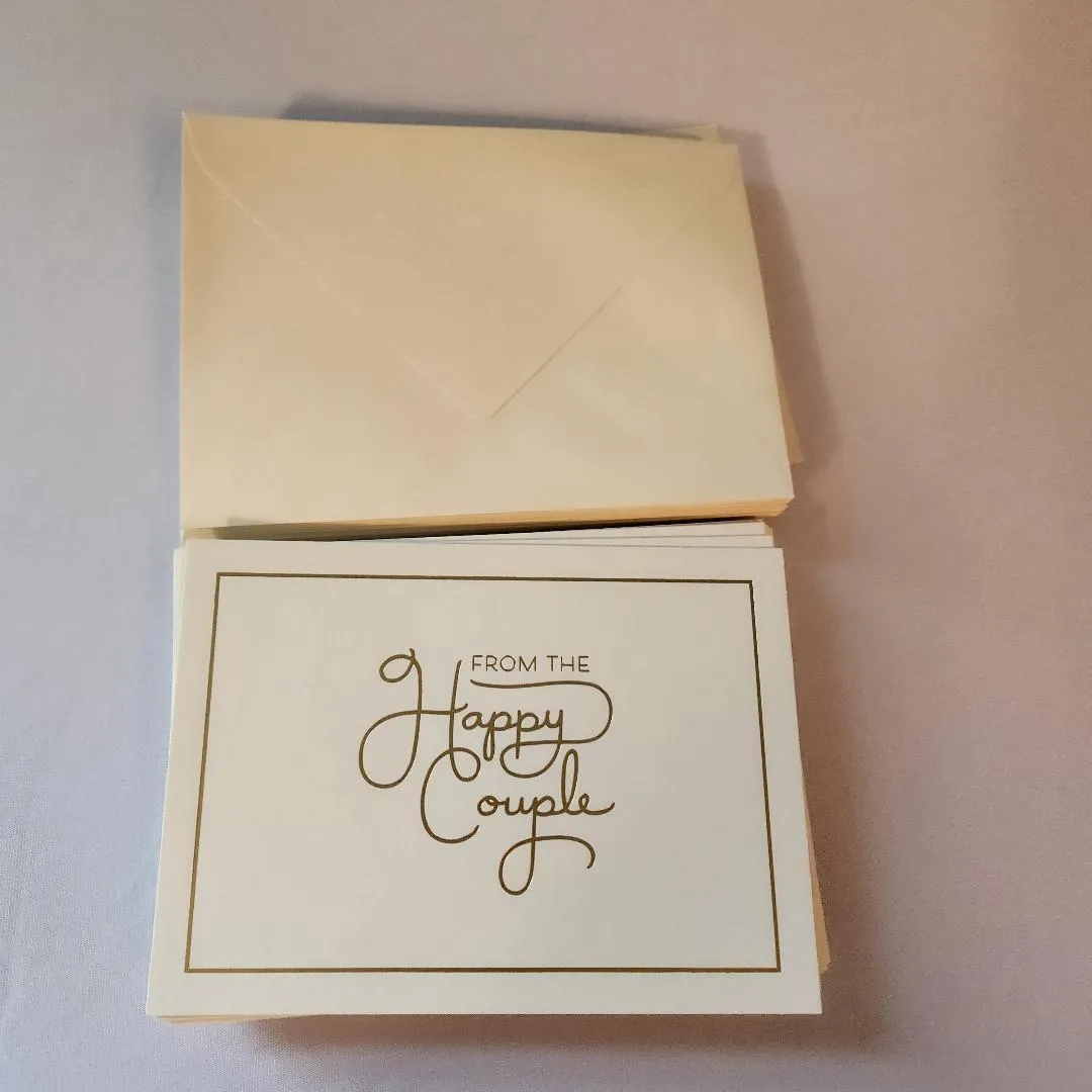 17 CT From The Happy Couple Thank You Cards  & Envelopes Hallmark