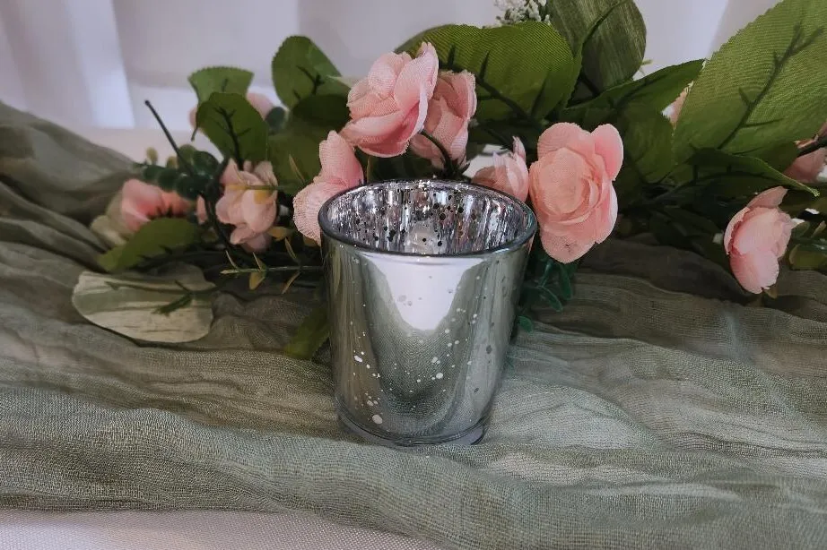 Silver Mercury Glass Votives  (QTY 30)