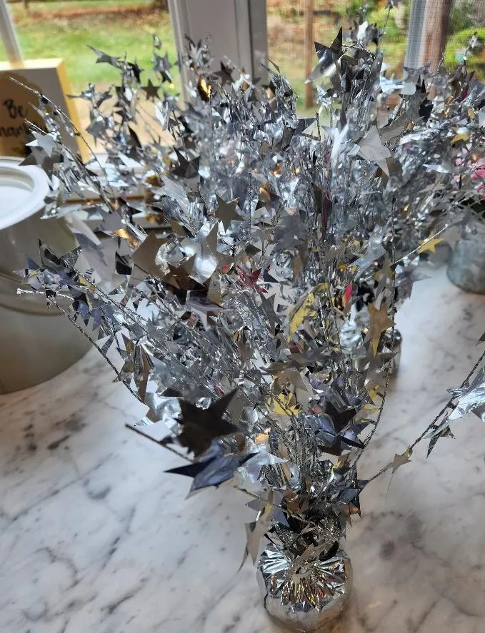 6 Silver Star Table Centerpieces For Graduations Birthdays Showers Any Party