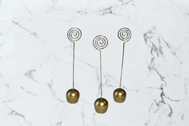 Menu, Sign or Photo Holder Tall Golden Metal  (QTY 27)