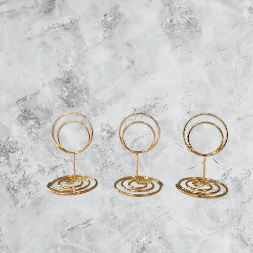 Place Card Holders Golden Swirls Small Metal   (QTY 142)