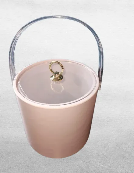 Ice Bucket White Insulated with Clear Top