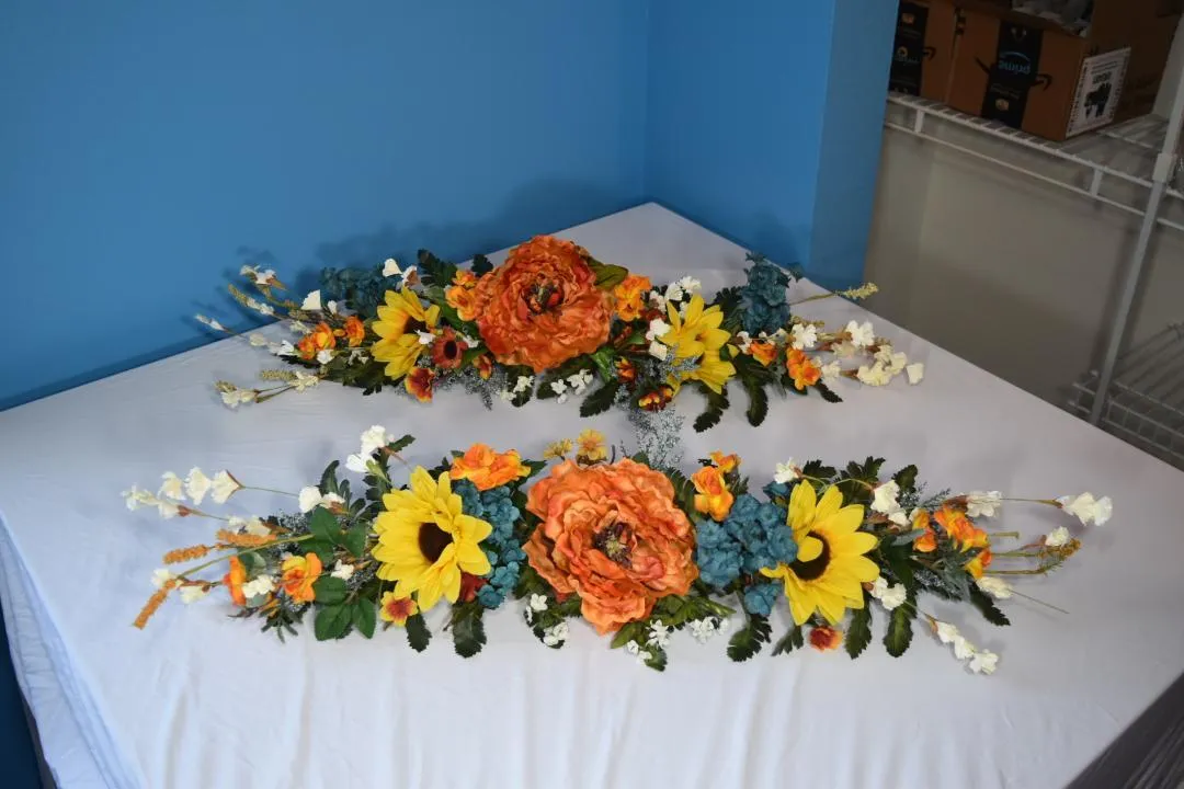 Sunflower Floral Arrangements Size Large Sits Flat 