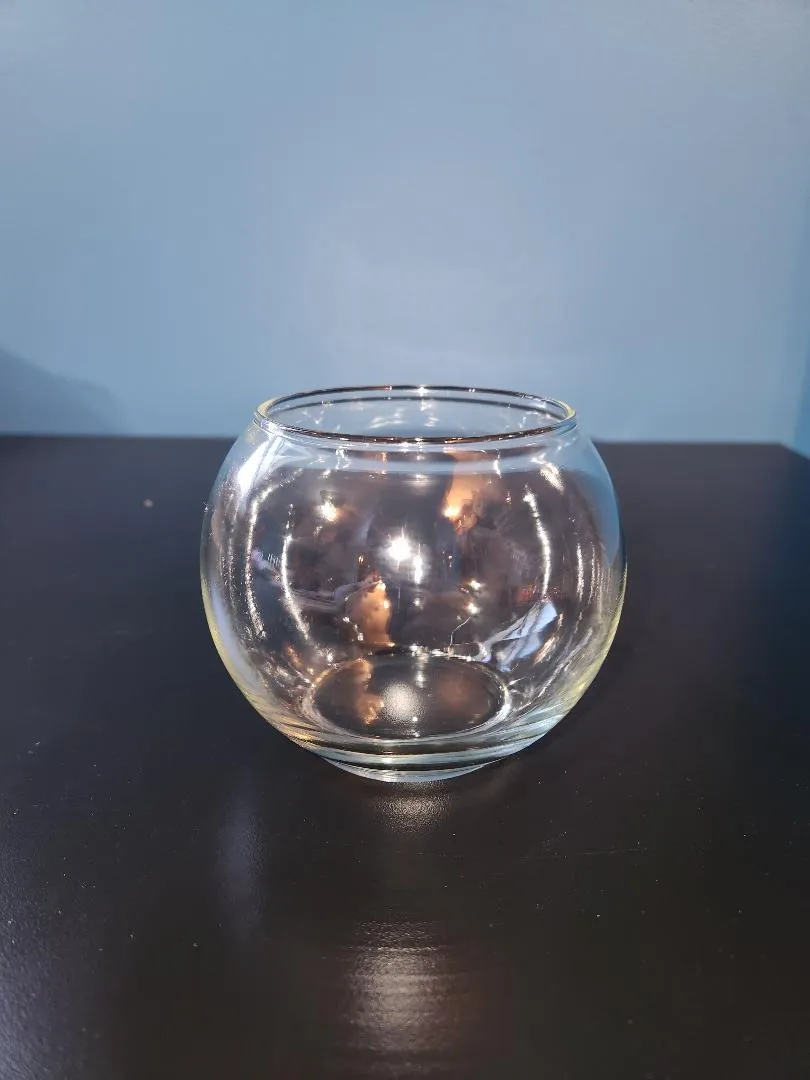 Clear Glass Round Rose Bowl Votive OR Vase   (QTY 11)