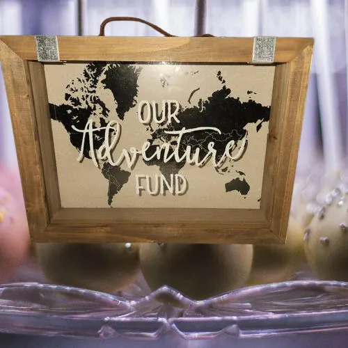 Our Adventure Fund Gift Table Box Wood