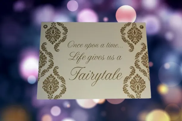 Happily Ever After / Fairytale Double Sign Gold Lettering