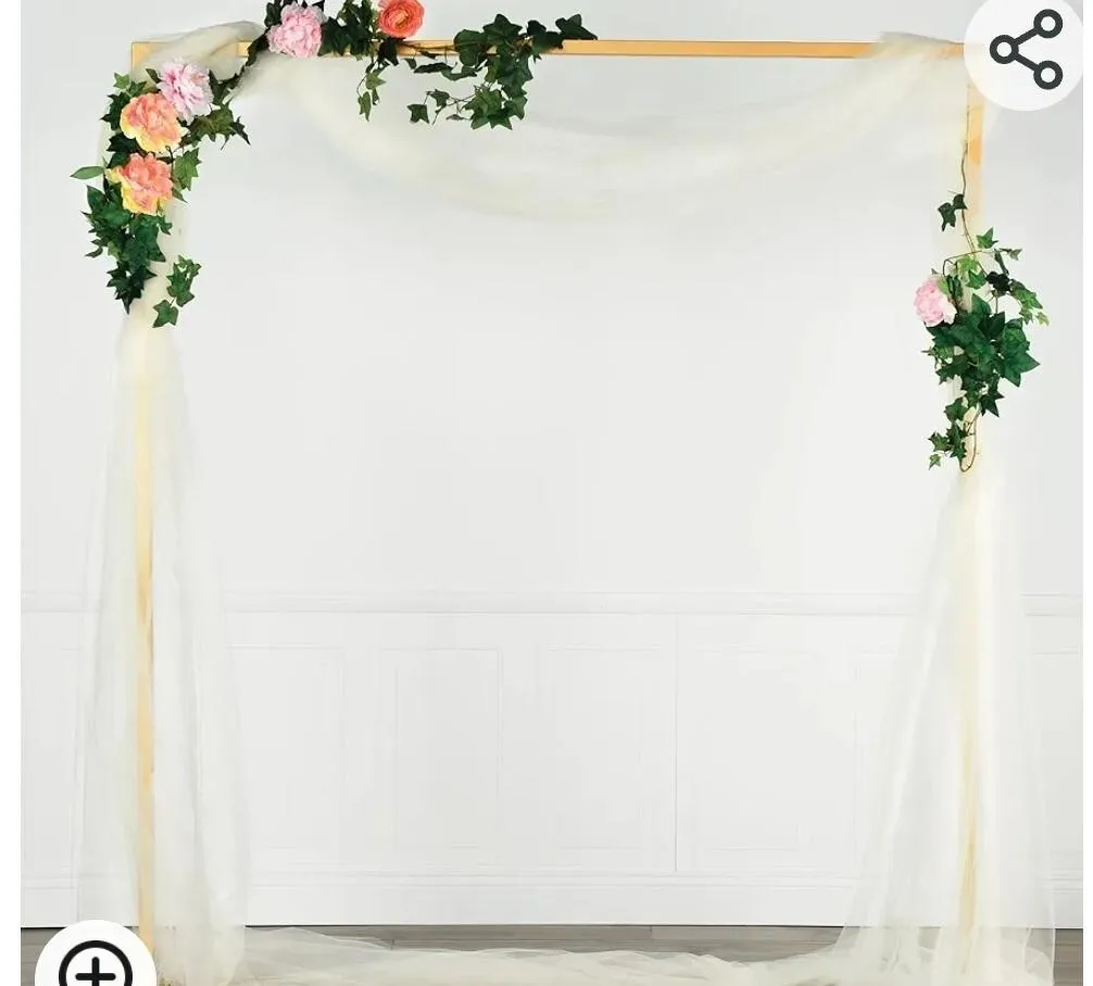 Gold Metal Rectangle Arch Tubular 