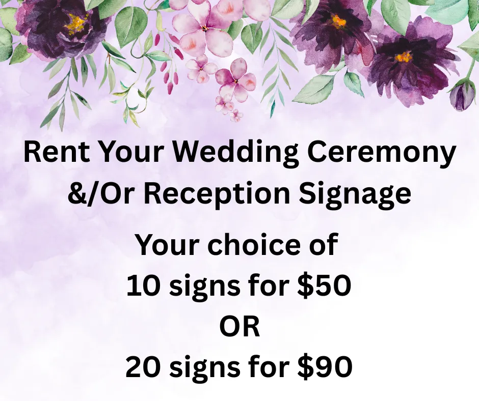 Wedding Signage Special 