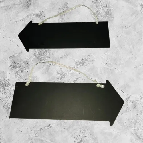 Arrow Signs Doublesided Chalkboard Hanging White Ribbon