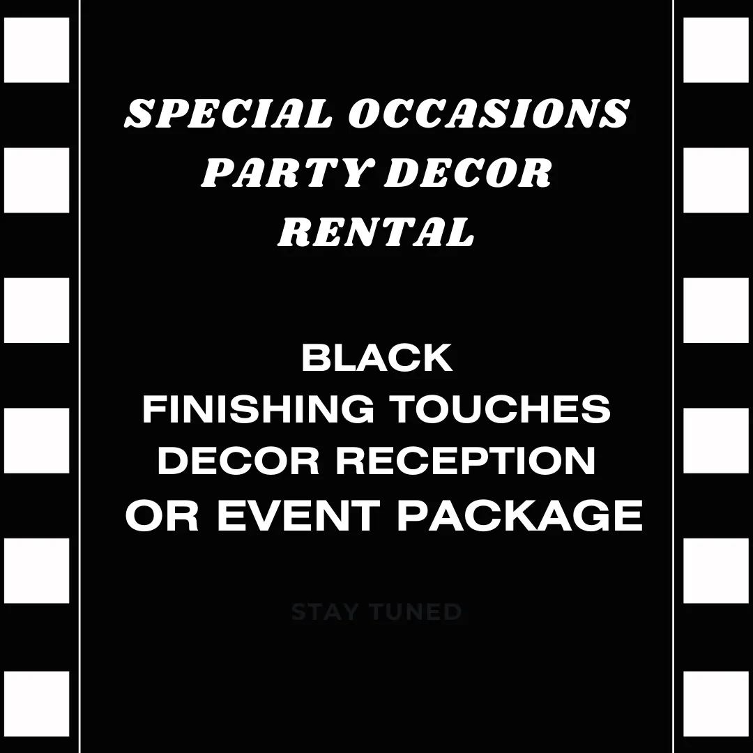 Black Finishing Touches Reception Package Special Occasions Party