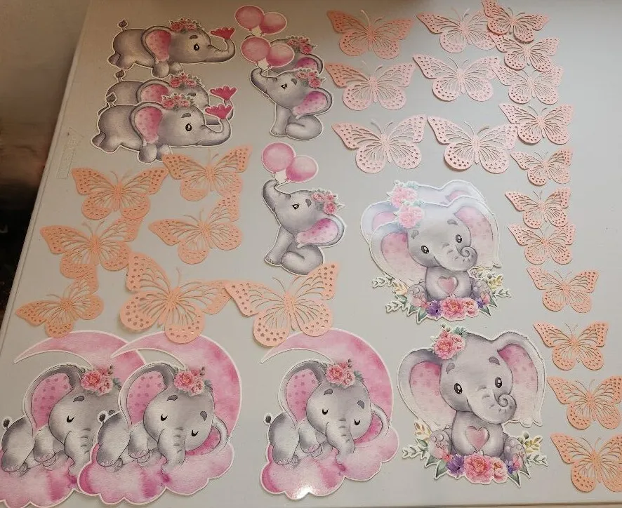 Pink Elephant Baby Shower or Birthday Package