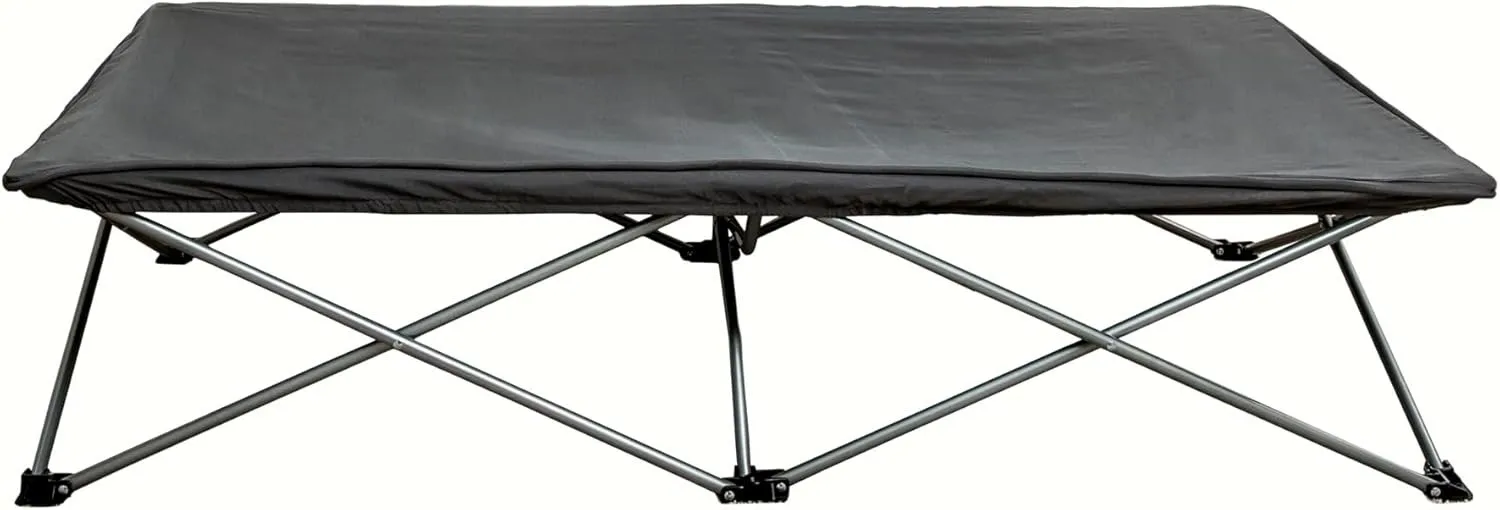 Regalo Extra Long My Cot Portable Toddler Bed - Gray 54x28x12 Inch