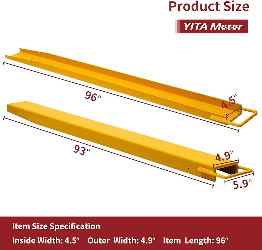 92" forklift extensions