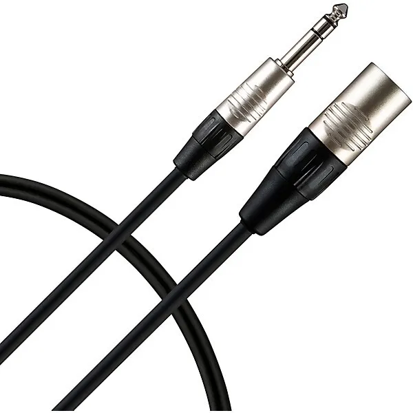 3 ft - 1/4 TRS Male to XLR Male Black Cable