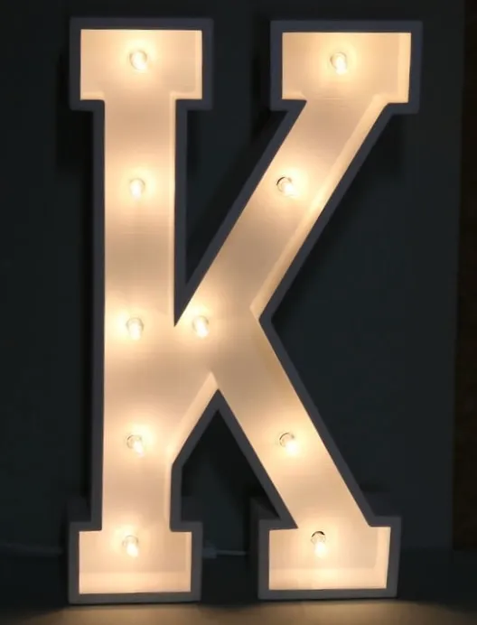 "K" Marquee Letter