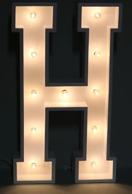"H" Marquee Letter