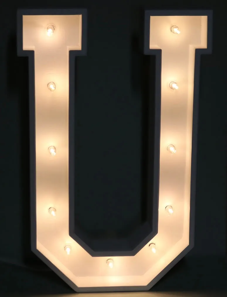 "U" Marquee Letter 
