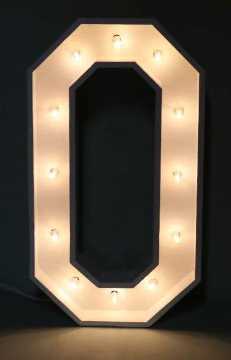 "O" Marquee Letter