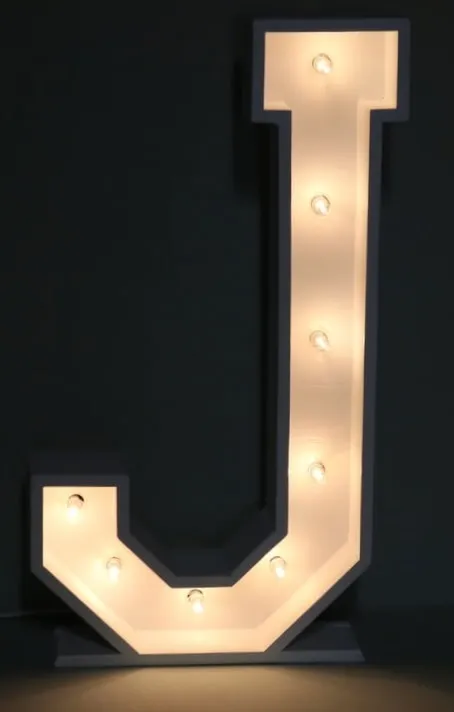 "J" Marquee Letter