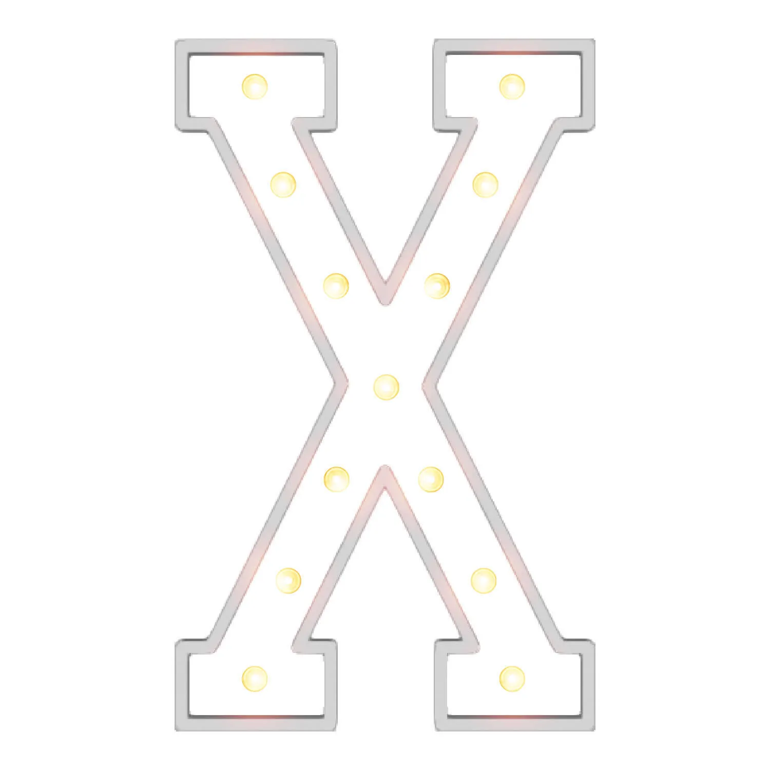 "X" Marquee Letter