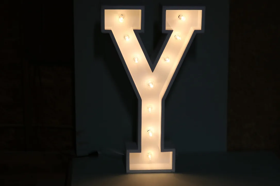 "Y" Marquee Letter
