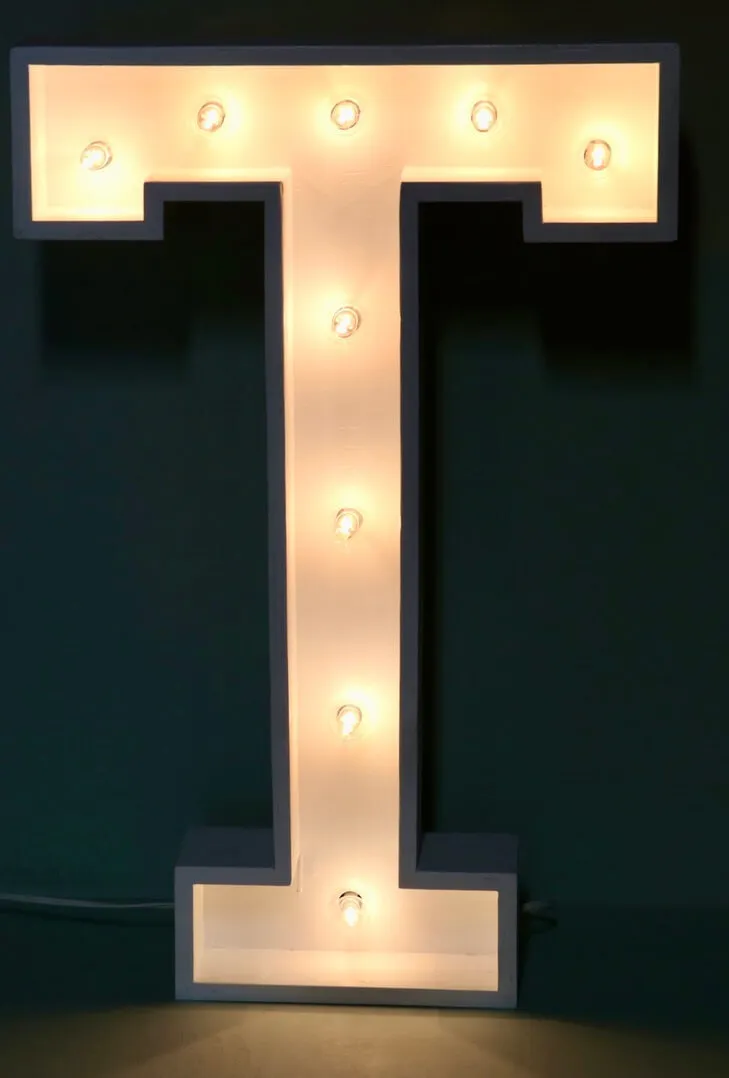 "T" Marquee Letter