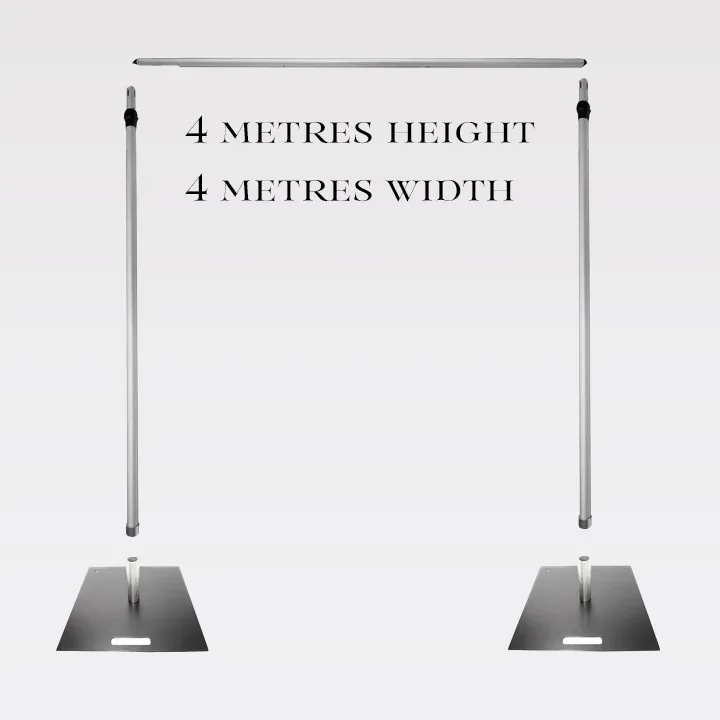 Set of 4 m backdrop stand