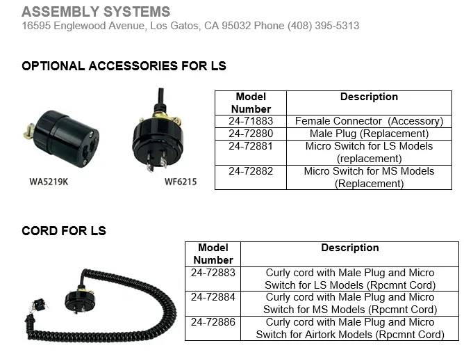 Optional Accessories