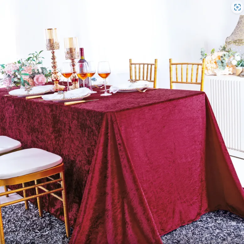 Crushed Velvet Burgundy