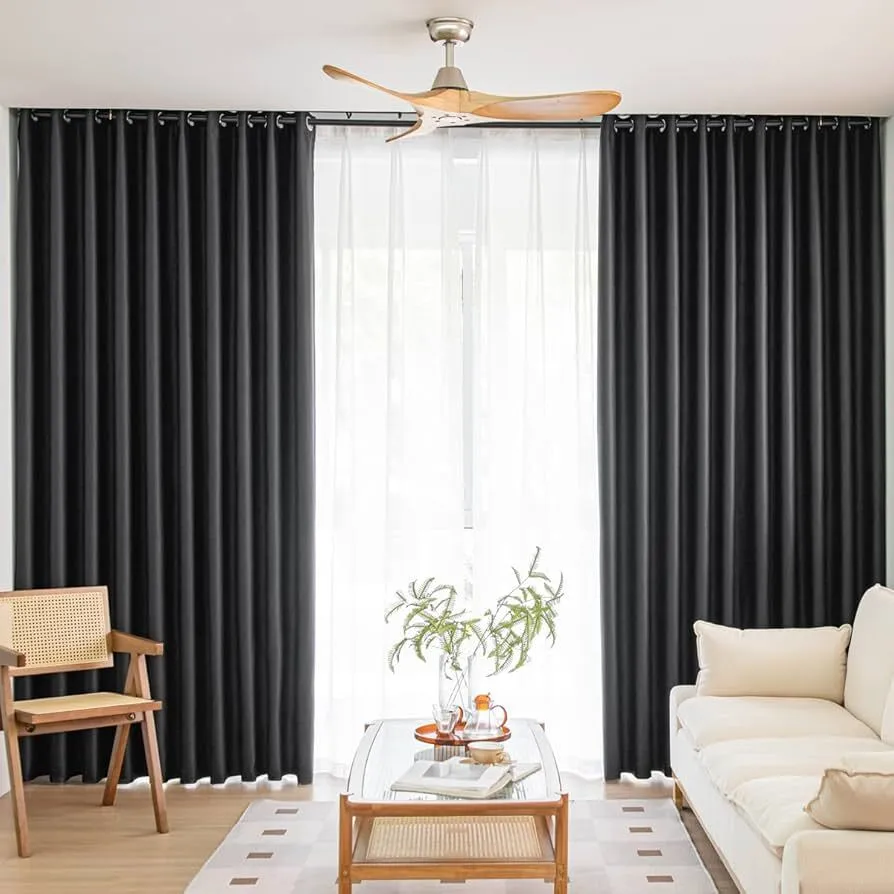 Black polyester drape