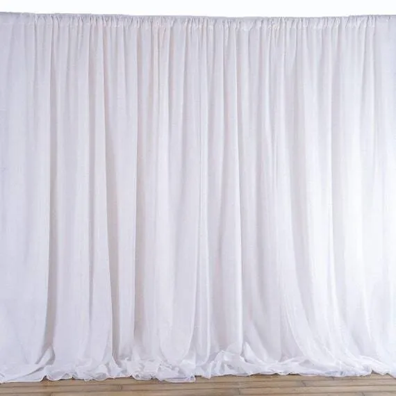 8' x 8' White Chiffon Backdrop