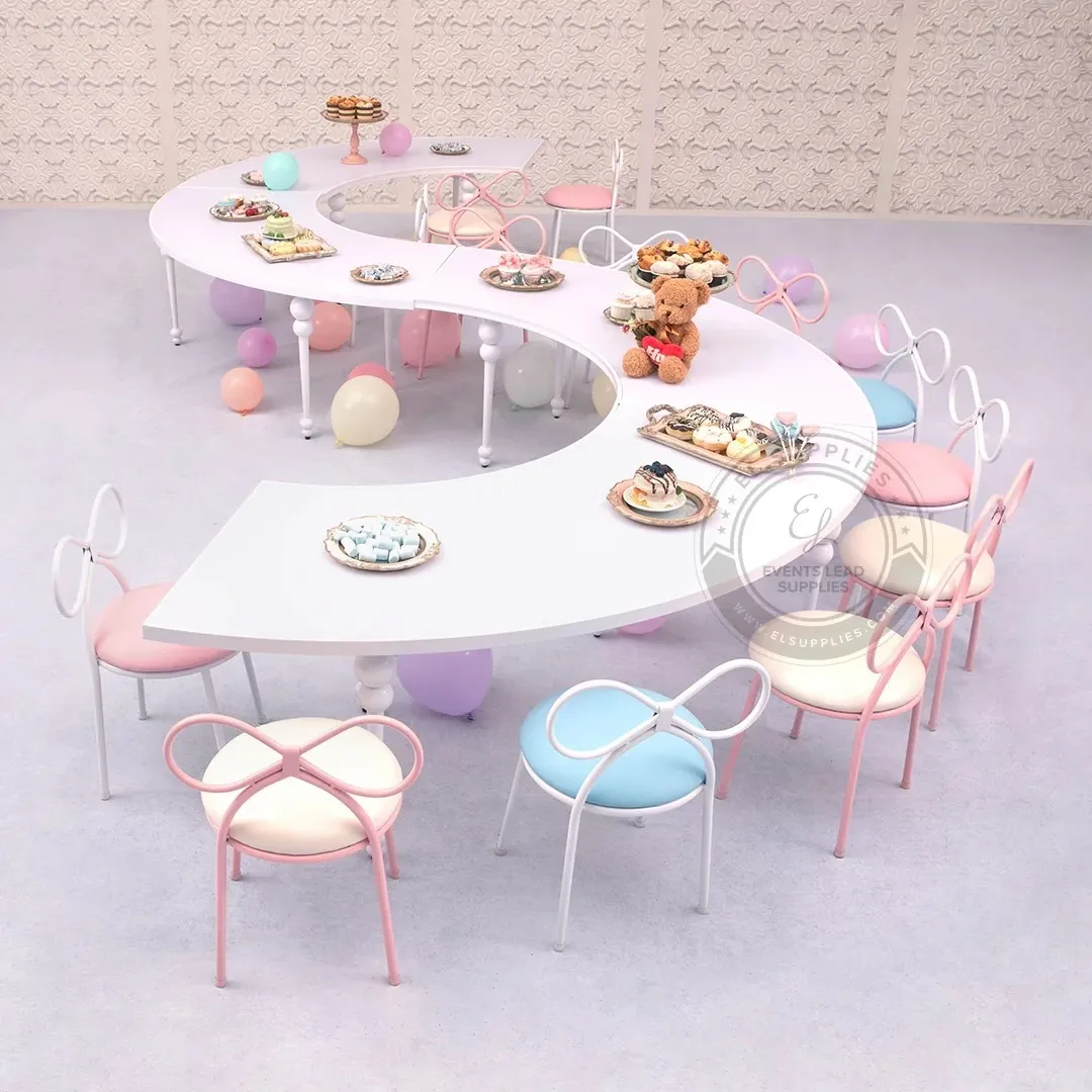 Swirl White Kids Table 